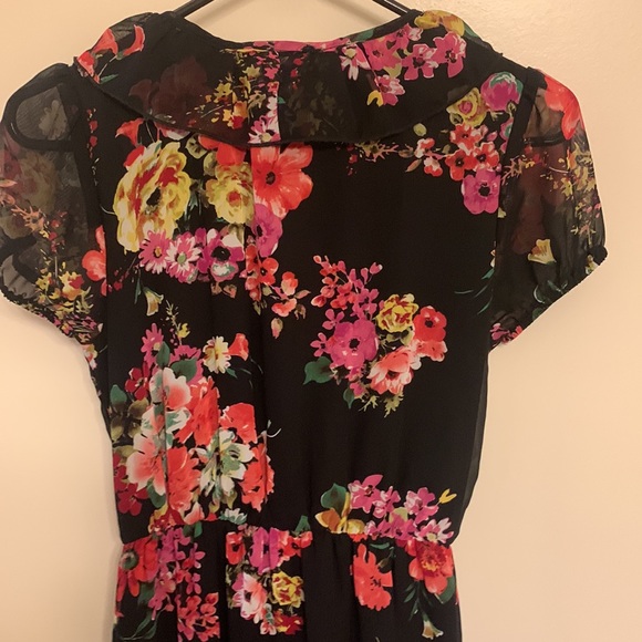 Floral chiffon dress size S - Picture 4 of 4